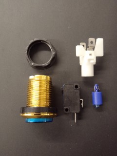 Bouton de Caisse - START - Corps Doré - 6 Couleurs
