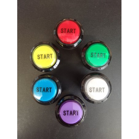Bouton de Caisse - START - Corps Noir - 6 Couleurs