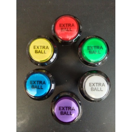 Bouton de Caisse - EXTRA BALL - Corps Noir - 6 Couleurs