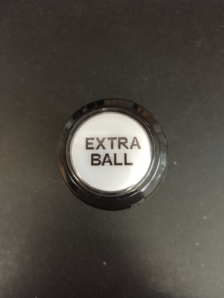 Bouton de Caisse - EXTRA BALL - Corps Noir - 6 Couleurs