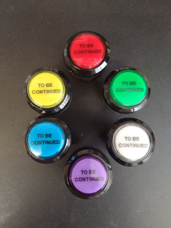 Bouton de Caisse - TO BE CONTINUED - Corps Noir - 6 Couleurs