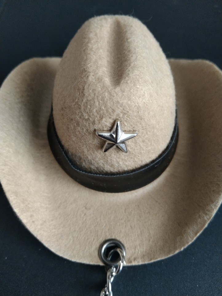 Key Holder - Cowboy - Sheriff Hat - 3D - Leather