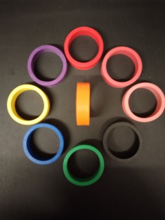 Elastique de Batteur - 1/2"x1-1/2" - Polyurethane - 9 couleurs