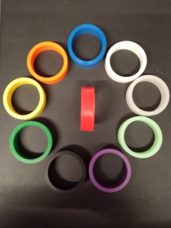 Elastique de Batteur - 1/2"x1-1/2" - Silicone - 10 couleurs