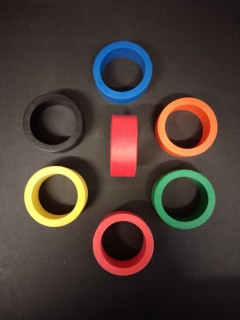 Elastique de Mini Batteur - 1/2"x1" - Polyuréthane - 7 couleurs