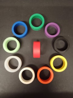 Elastique de Mini Batteur - 1/2"x1" - Silicone - 10 couleurs