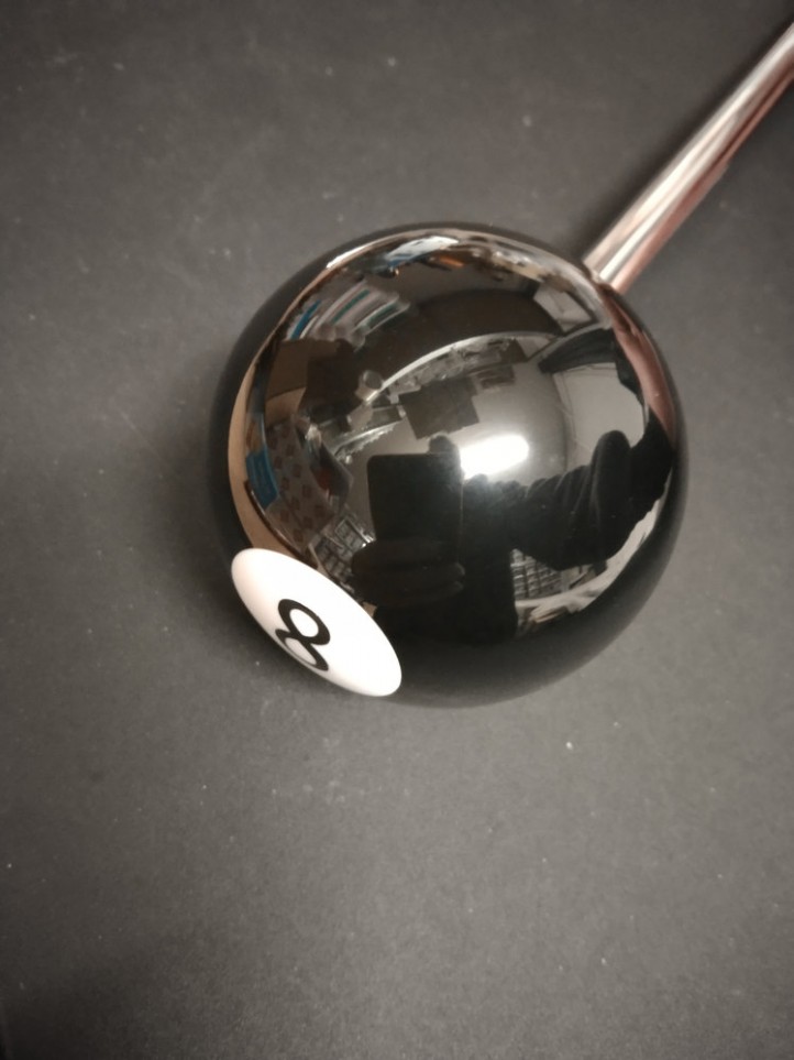 Ball Shooter Rod - Black 8 Ball Head - XL - 5 Length