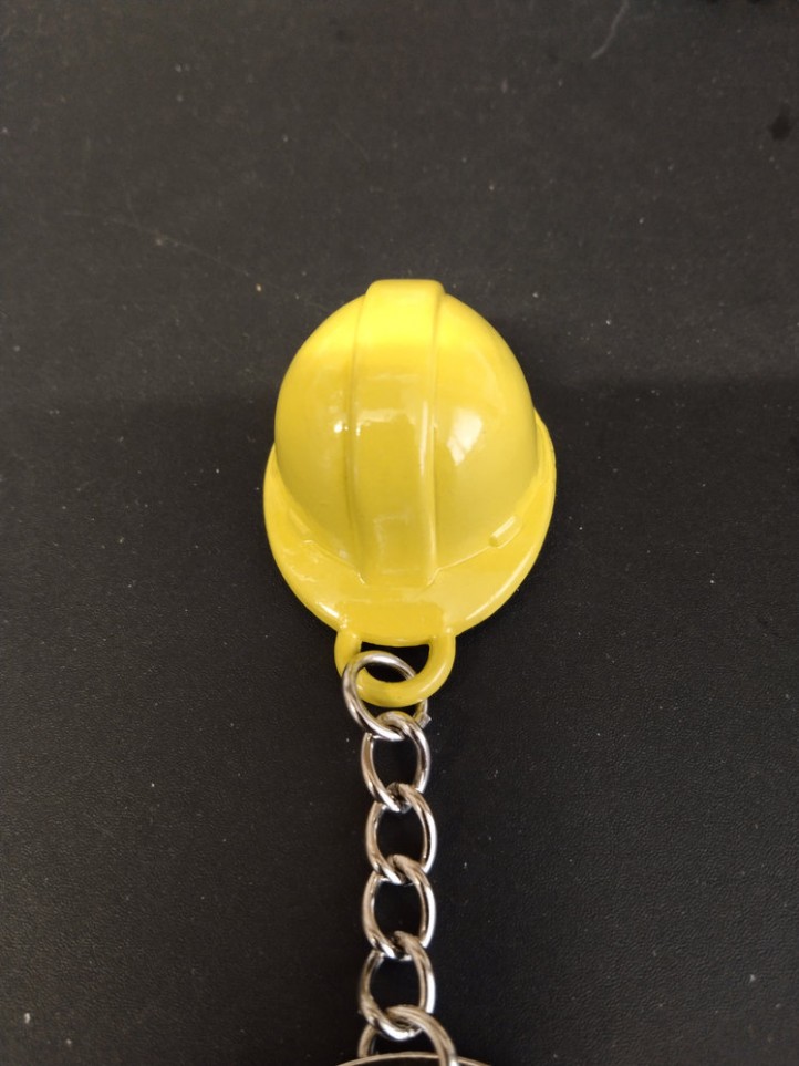 key Holder - Red & Ted Road Show - Yellow Hard Hat - 3D Metal
