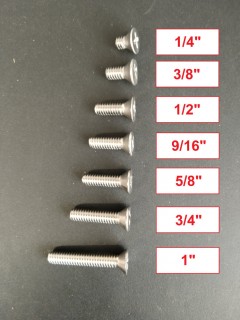 Screw - 8-32 - philips flat head - Stainless Steel