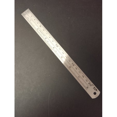 Ruler- inch / cm - Stainless Steel