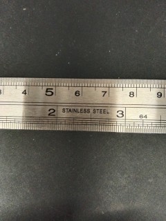 Ruler- inch / cm - Stainless Steel
