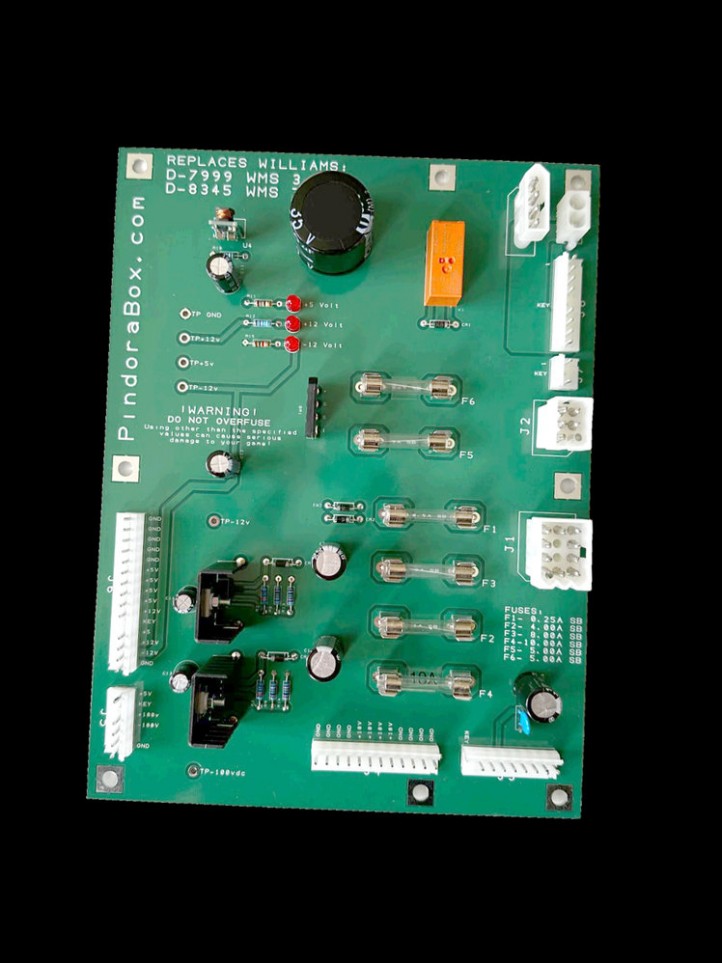 Williams/Data East Power Supply Board D-8345 D-7999 Williams/Data East Power Supply Board D-8345 D-7999