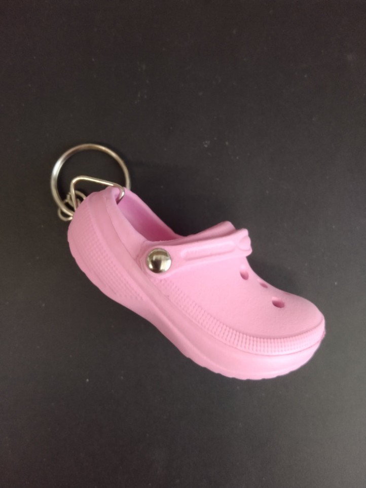 Porte Clé - Chaussures - Crocs Rose - 3D