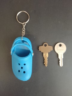 Porte Clé - Chaussures - Crocs Bleue - 3D
