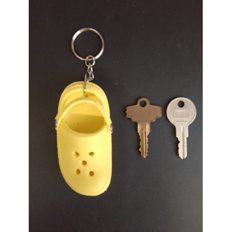 Porte Clé - Chaussures - Crocs Jaune - 3D