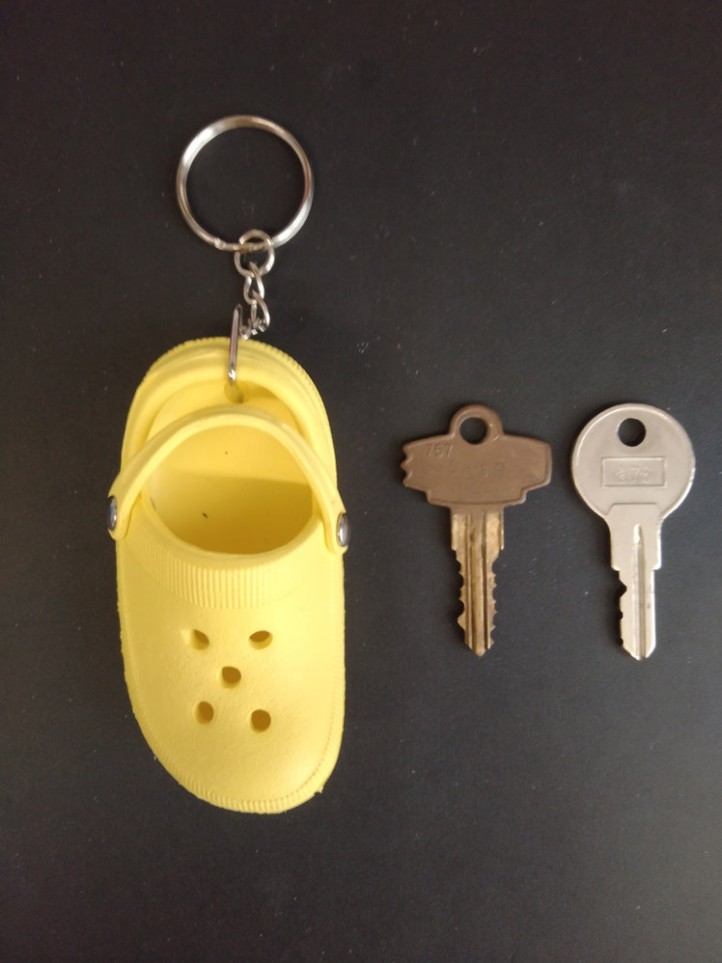 Porte Clé - Chaussures - Crocs Jaune - 3D