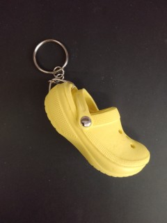 Porte Clé - Chaussures - Crocs Jaune - 3D