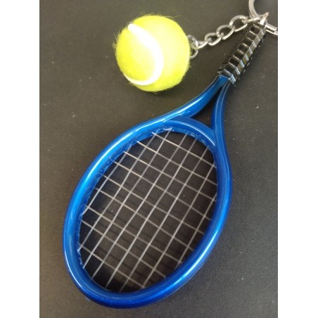 Porte Clé - Tennis - Raquette Bleue - 3D