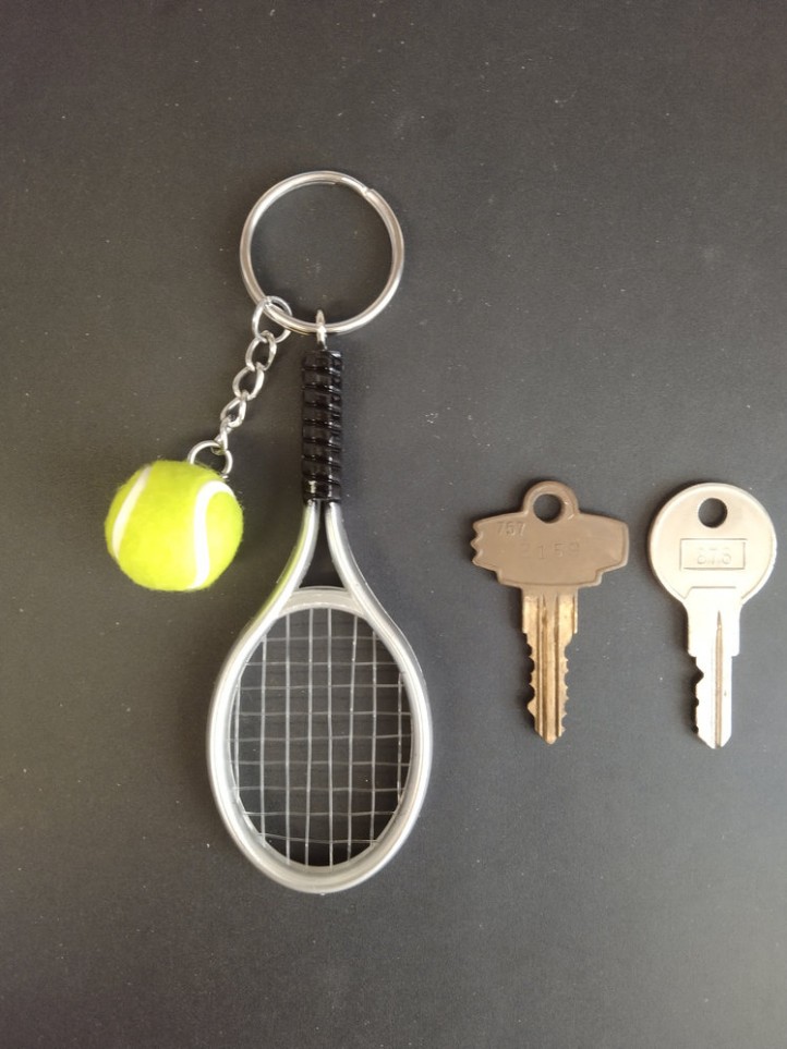 Key Holder - Tennis - Alu Racket - 3D
