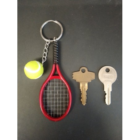 Porte Clé - Tennis - Raquette Rouge - 3D