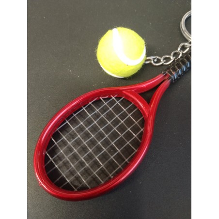 Porte Clé - Tennis - Raquette Rouge - 3D