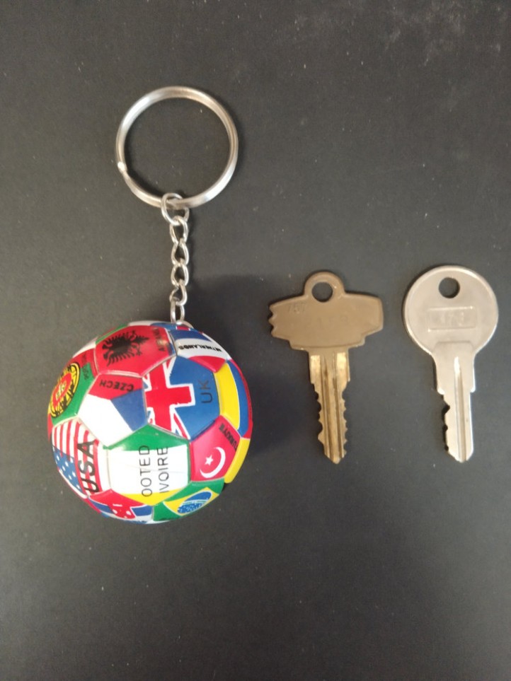 Porte Clé - Football - Drapeau Pays - 3D - Cuir
