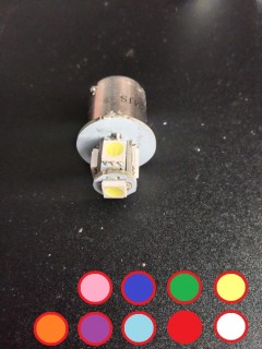 Flasher BA15S / 89 - 12V - 360° - 9 Colors