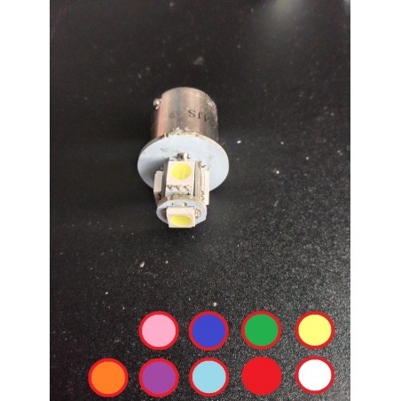 Flasher BA15S / 89 - 12V - 360° - 9 Colors