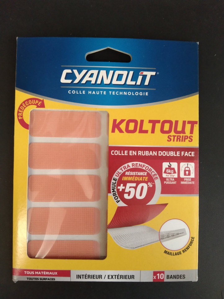 CYANOLIT - Koltout - Double Face - 10 Strip - 18mm x 48mm CYANOLIT - Koltout - Double Face - 10 Strip - 18mm x 48mm