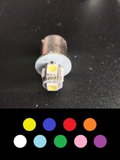 Flasher BA15S / 89 - 12V - 360° - 9 Couleurs